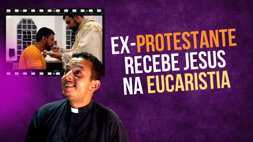 Ex-protestante recebe Jesus na Eucaristia